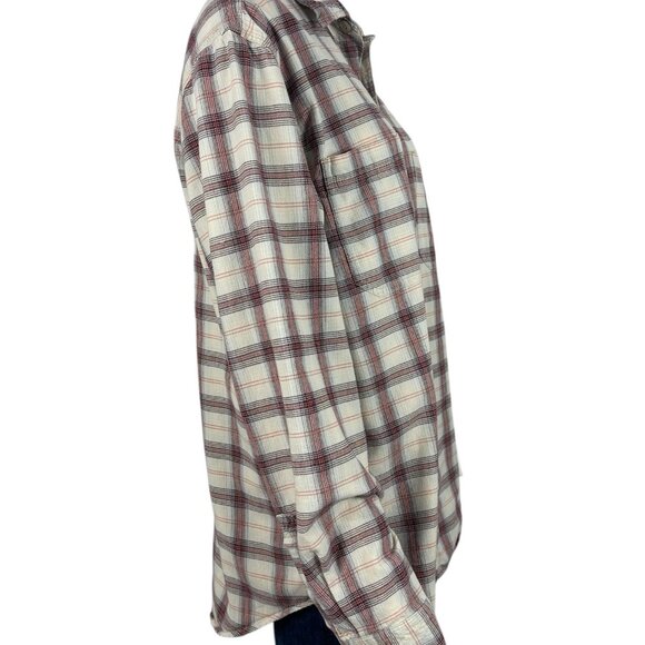 Levi Strauss Signature Womens Plaid Button Down Shirt Medium Long Sleeve Cotton - Picture 2 of 7
